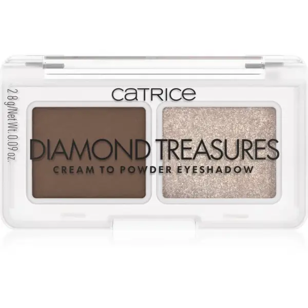 Catrice Diamond Treasures duo očné tiene odtieň 01 Hazel Spark 2.8 g