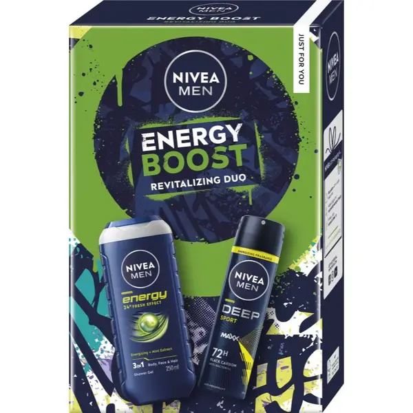 NIVEA MEN Energy Boost darčeková sada na telo