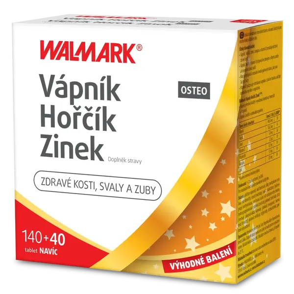 Walmark Vápník Hořčík Zinek Osteo 140+40 tablet zdarma