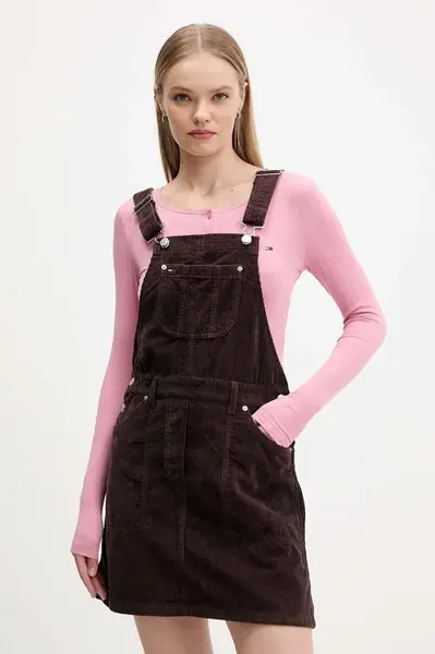 Tommy Jeans Manšestrové šaty Tommy Jeans