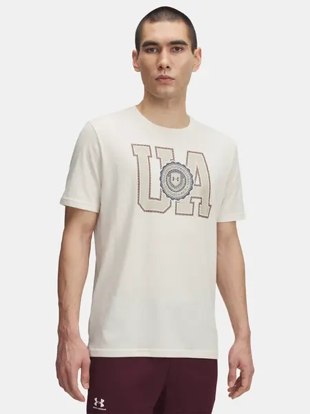Men's Under Armour UA COLLEGE CREST LOGO SS-BRN - Men's T-Shirt