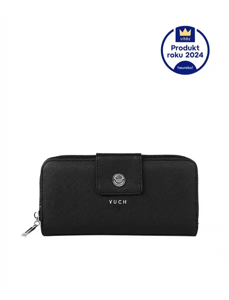Vuch Veľká dámska peňaženka na čiernom zipsu Huntress