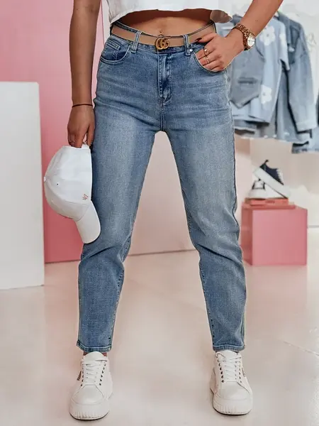 Dámske džínsy mom fit s vysokým pásom