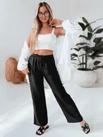Spodnie damskie casualowe wide leg LOVETRIP czarne Dstreet