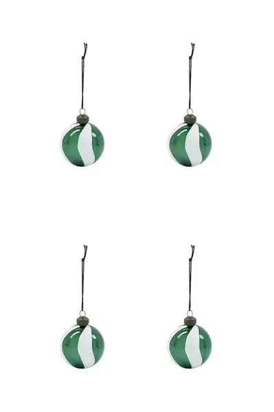 Sada vánočních ozdob House Doctor HDTwister 6 cm 4-pack