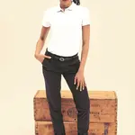 White Women's Shirt Polo Fruit of the Loom