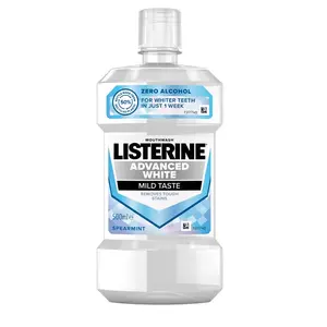 Listerine Ústna voda s bieliacim účinkom Advanced White Mild Taste 500 ml