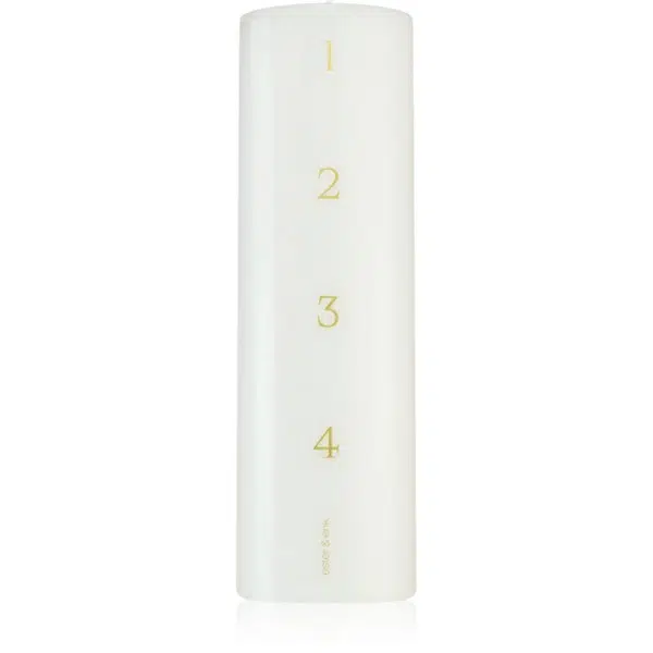 ester & erik advent pure white dekorativní svíčka 6x20 cm
