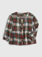 GAP Dětský košilový top peplum - Holky