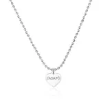 S'Agapõ Ocelový náhrdelník srdce Happy SHAC42