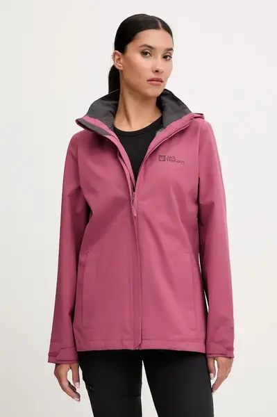 Outdoorová bunda Jack Wolfskin Trailtime 2L černá barva, A63902