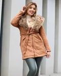 Resti Camel women's fur coat jacket - Clothing