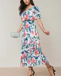 Resti Women's pleated floral midi dress