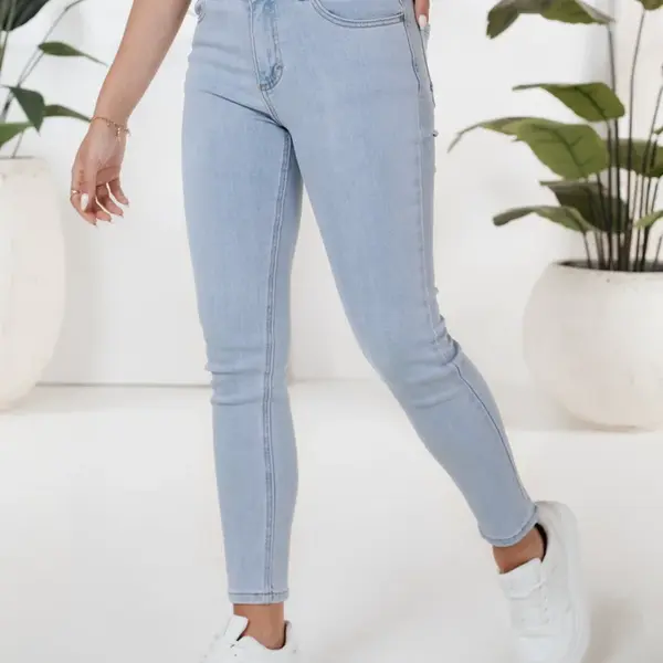 Damskie jeansy skinny BLUEVIBE niebieskie Dstreet