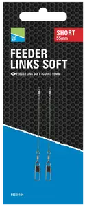 Preston innovations závěska feeder links soft 3 ks - short 55 mm