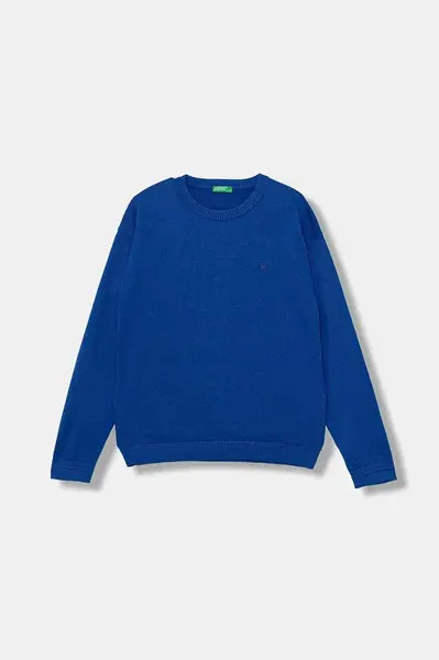 Dětský bavlněný svetr United Colors of Benetton modrá barva, 120YC108S