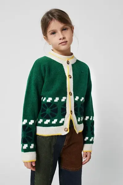 Dětský kardigan s příměsí vlny Bobo Choses Kaleidoscope