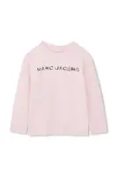 Dětské bavlněné tričko s dlouhým rukávem Marc Jacobs růžová barva, W60587