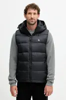 Péřová vesta Calvin Klein Jeans černá barva, zimní, LV04RD531G