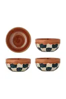 Miska Bloomingville Check 590 ml 4-pack modrá barva