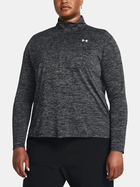 Dámské tričko Under Armour Tech 1/2 Zip - Twist&-BLK - Dámské