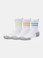 Unisexové ponožky Under Armour UA Velociti Run Cush 3p Crew-WHT - unisex