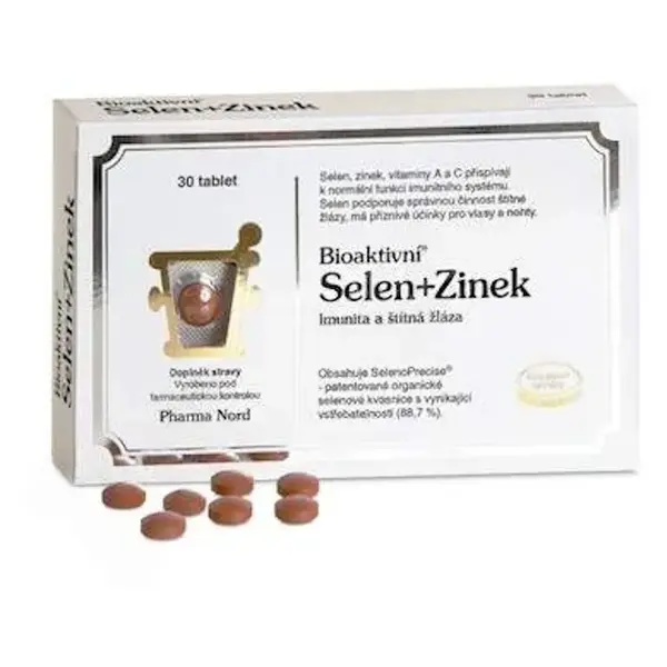 PHARMA NORD Bioaktívny selén + zinok 30 tabliet