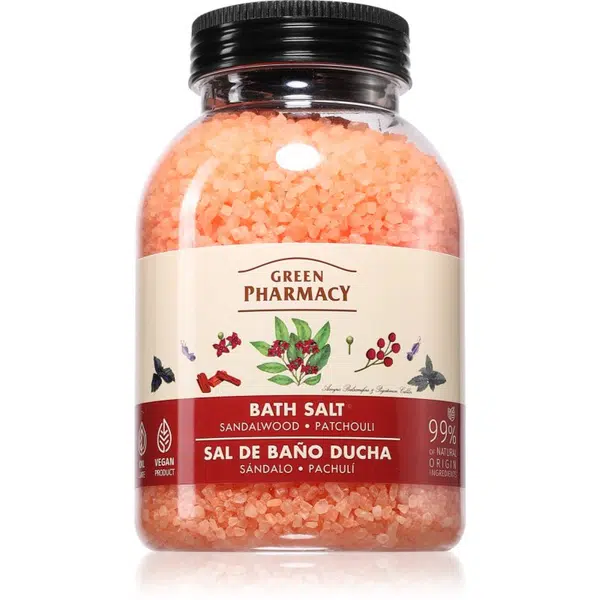 Green Pharmacy Sandalwood & Patchouli Bath Salt relaxačná soľ do kúpeľa 1000 g