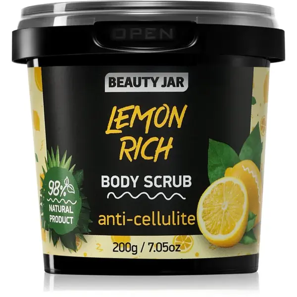 Beauty Jar Lemon Rich tělový peeling na celulitidu 200 g