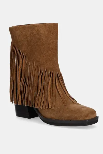 Semišové boty Steve Madden Pia-F dámské, hnědá barva, na podpatku, 11004805