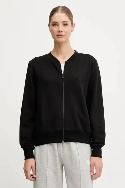 Mikina Emporio Armani Underwear dámská, černá barva, s aplikací, EW001908 AF15356