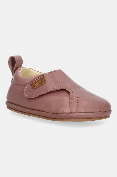 Kojenecké kožené boty Froddo BAREFOOT PREWALKERS růžová barva, G1130020