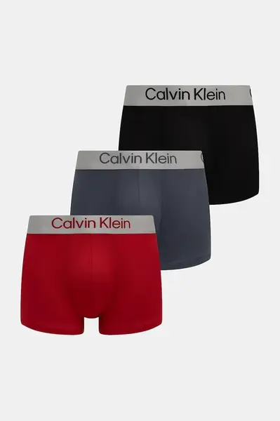 Boxerky Calvin Klein Underwear 3-pack pánské, oranžová barva, LV00NB4269