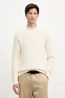 Bavlněný svetr Joop! pánský, béžová barva, 30047403