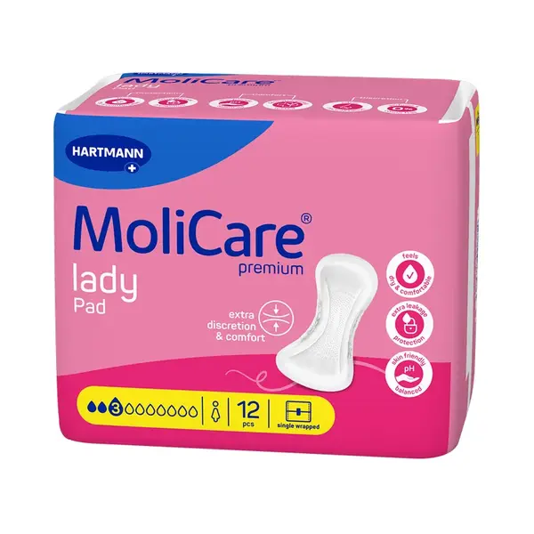 MoliCare Lady Pad 3 kapky inkontinenční vložky 12 ks