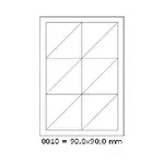 Samolepiace etikety 90 x 90 mm, 12 etikiet, A4, 100 listov