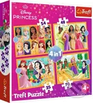 Disney princezny: Pohádkové příběhy/4v1 - puzzle z kategorie 15 - 60 dílků