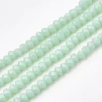 Opaque Solid Color Glass Beads Strands
