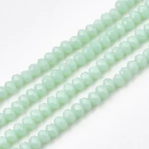Opaque Solid Color Glass Beads Strands