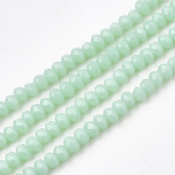 Opaque Solid Color Glass Beads Strands