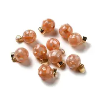Natural Pink Shell Dyed Round Charms