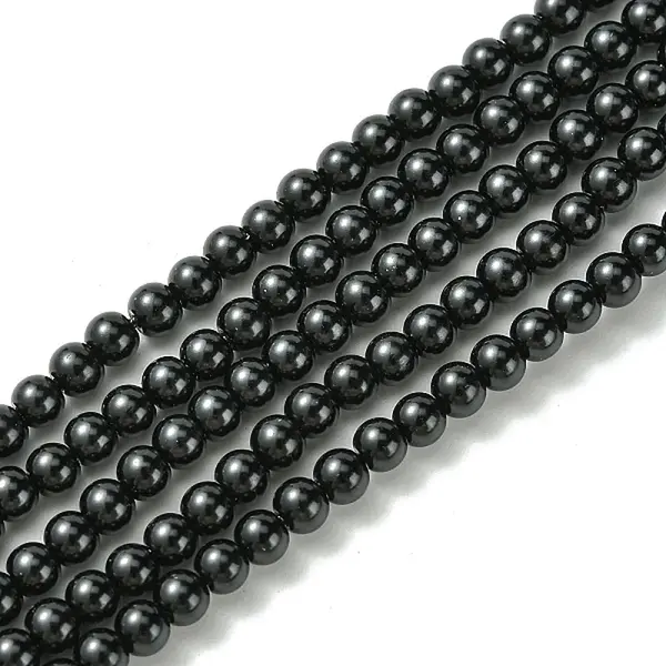 Eco-Friendly Dyed Glass Pearl Round Beads Strands