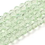Transparent Baking Paint Glass Beads Strands