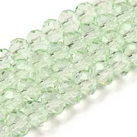 Transparent Baking Paint Glass Beads Strands