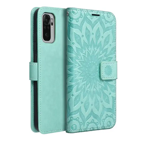 Flipové pouzdro MEZZO Book case pro Xiaomi Redmi Note 10 5G / Poco M3 Pro / Poco M3 Pro 5G, mandala green