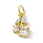 Brass Micro Pave Cubic Zirconia Charms