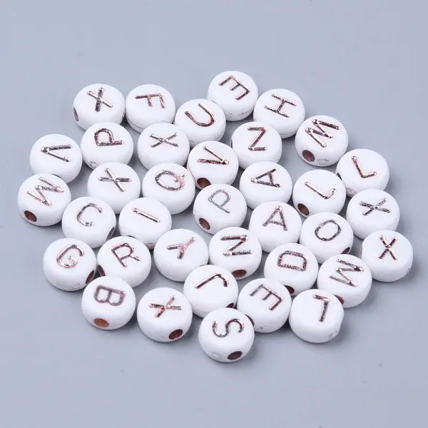 Opaque White Acrylic Beads