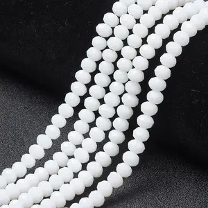 Opaque Solid Color Glass Beads Strands