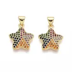 Brass Micro Pave Cubic Zirconia Pendants