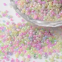 12/0 Ceylon Pearl Luster Plated Round Glass Seed Beads